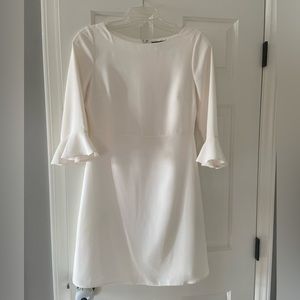 Banana Republic ivory peplum sleeve dress, size 6